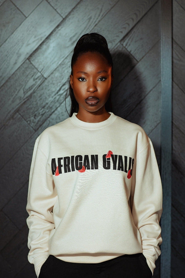 African Gyalis Crewneck (Cream)