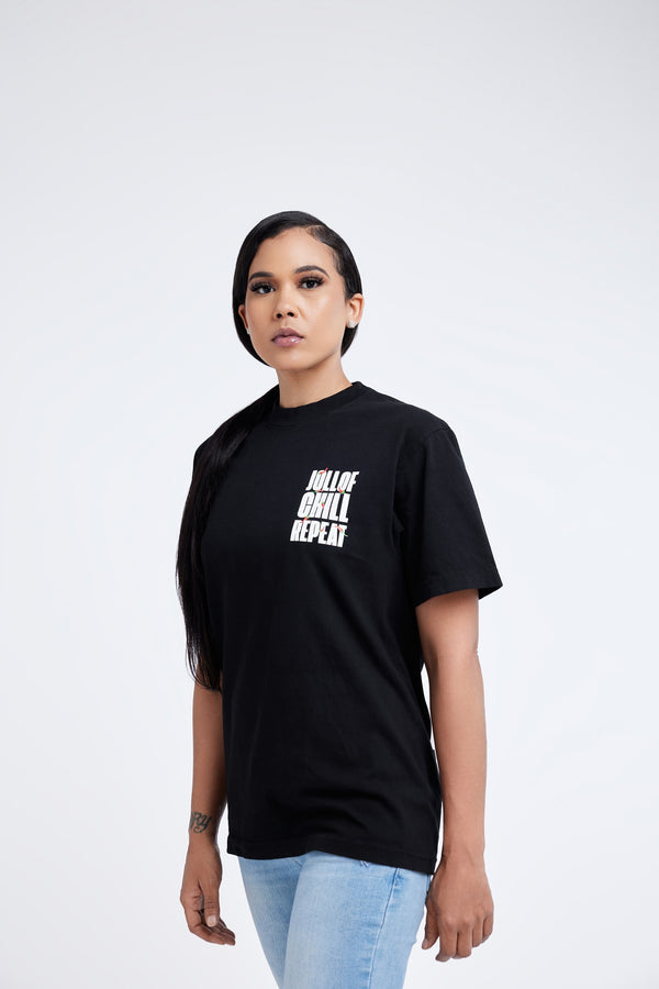 Jollof, Chill, Repeat (Black) Tee