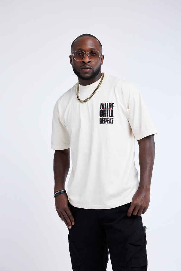Jollof, Chill, Repeat (Cream) Tee